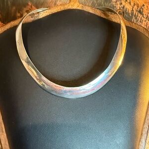 Handmade Sterling Silver Torque Necklace 12 Inch Collar 25.6g